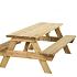 Picknicktafel Bobito, 42 mm dik, bladmaat 220 x 71 cm, groen geïmpregneerd.