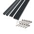 Boston Aluminium profielset voor HPL Platen/ Glas 5x horizontaal 12x30mm L- 175cm + 10 connecters RAL7016