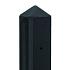 Tussenpaal antraciet GECOAT glad met diamantkop 10x10x190 cm