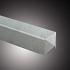 Tussenpaal Wit/ Grijs glad met diamantkop 10x10x190 cm