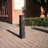 Kunstof afzet/ parkeerpaal 15x15x140 cm met rood/witte reflector