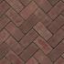 Gebakken Keiformaat rood/ paars 20x10x7 cm