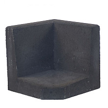 l hoeksteen zwart antraciet 40x40x40cm