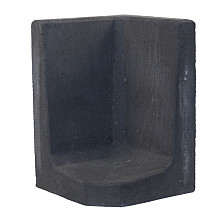 l hoeksteen zwart antraciet 60x40x40cm