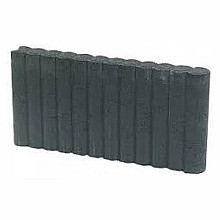 mini rondobandpalissade 6x40x50 cm zwart