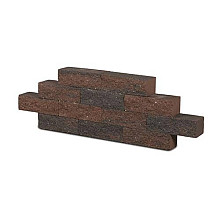 wall block bruin zwart 32.5x12x10 cm