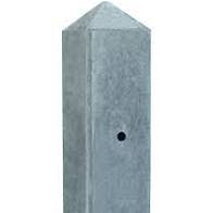 tussenpaal antraciet glad met diamantkop 10x10x190 cm
