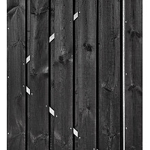tuindeur privacy op stalen antraciet frame zwart gespoten grenen 195x100 cm