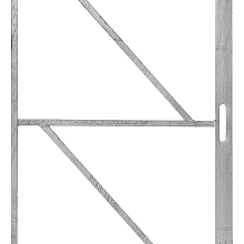 ijzeren deurframe met slotkastuitsparing 100 cm met 3 ogen verzinkt 200 cm hoog horizontaal verwerking td