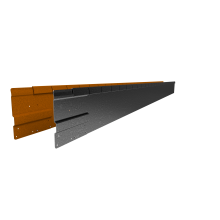 flexline 150 mm lengte 220 cm weervast cortenstaal incl. 3 platte grondpennen en verbindingsplaat