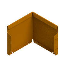 kant en klare hoek flexline 240 weervast corten incl. vebindingsset