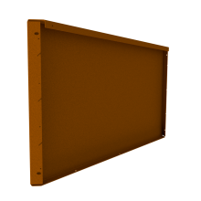 fixed height line hoogte 560 mm paneel 1000 mm weervast corten