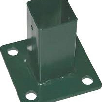 bodemplaat rechthoek groen 10x10cm tbv paal 220 cm en 260 cm