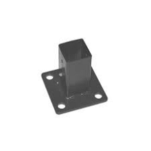 bodemplaat rechthoek antraciet 10x10 cm tbv paal 220 cm en 260 cm