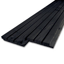 vuren zwart geimpregneerd triple deens rabat 2.0x13x420cm 2x zwart gespoten