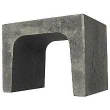U-element 40x40x50 cm Antraciet/ Zwart