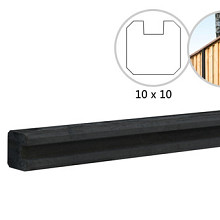 eindpaal e sleufbetonpaal eems antraciet met vlakke kop 10x10x270 cm