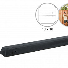 betonpaal rotsmotief tussenpaal antraciet 10x10x280 cm tbv 130 cm scherm