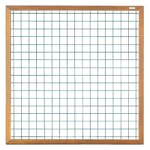 hardhout draadscherm recht in kader 180x180cm maas 10x10cm