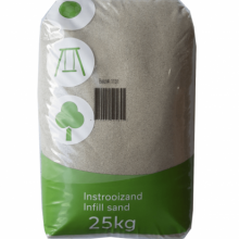 kwartszand rondgebrand inveegzand voor kunstgras 25kg  circa 7kg nodig per m2