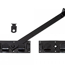 overslaggrendel zwart gepoerdercoat 450mm