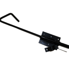 staartgrendel zwart gepoedercoat 40 mm   overloop 65mm