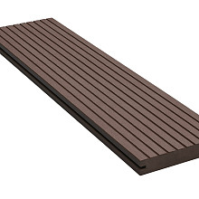 elements massief loopdekdeel donker bruin 2.3x14.0x300 cm