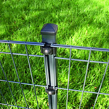 dubbelstaafs gaasmat antraciet 200x200 cm
