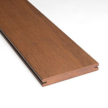 terrasplank 1 zijde standaard gegroefd 1 zijde vlak. 220x14x2 cm caramel