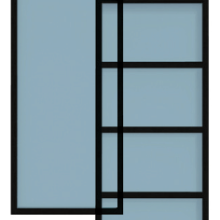 steel look wandpaneel 220x86.5 cm eenvaksuitvoering
