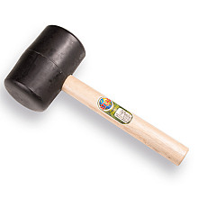 rubberhamer atlas nr. 9 hard 100mm 2 kg 90 shore met houten steel
