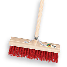 straatbezem solide ppn 35 cm met ikape steel 150 x 2 8 cm. en stokhouder
