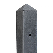 t paal antraciet glad met diamantkop 10x10x190 cm
