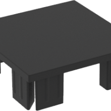 boston pvc paalkap 75 75mm ral9005