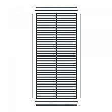 boston decopaneel paxos verticaal 88x182cm dikte 2 mm ral7016 1009 