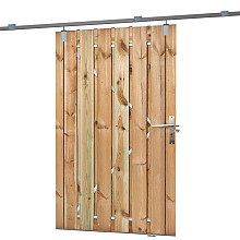 schuifdeur groen ge mpregneerd grenen 130x195 cm