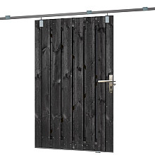 schuifdeur gespoten zwart 130x195 cm