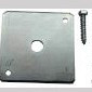 plaatje voor betonpoer plaat 105x105x6mm   met losse moer m16   galvanisch verzinkt