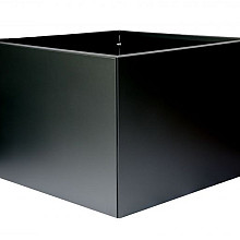 bloembak vlak   grafiet zwart 90x90x60 cm