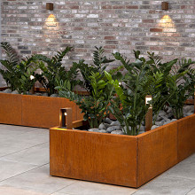 bloembak module uitwendig hoekpaneel b 60x56 l   corten