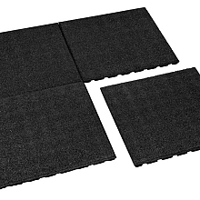 rubbertegel 50x50x2.5cm zwart