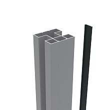 boston alu klikprofiel 6x24mm l 234cm ral9005 tbv alu h paal l 234cm