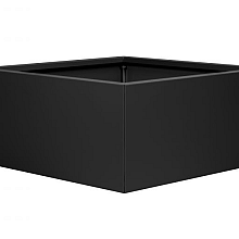 bloembak vlak   grafiet zwart 90x90x40