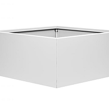 bloembak vlak  wit 90x90x40