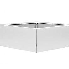 bloembak vlak   wit 120x120x40