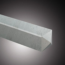 tussenpaal wit grijs glad met diamantkop 10x10x190 cm