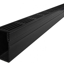slim line antraciet 100cm incl design rooster special drain