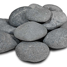 MO Beach Pebbles (plat) zwart 30-60mm 20kg