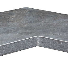 spotted bluestone vijverrand hoekstuk geschuurd met facet 50 50x30x3cm
