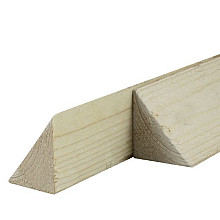 mastiekschroten vuren 75x75x300cm diagonaal gezaagd